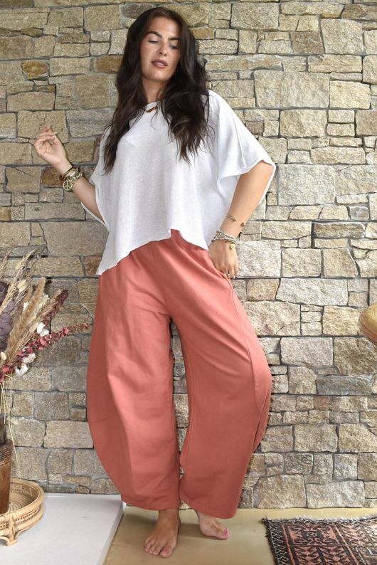 Lagen 7/8 Barrel Pant Indian Red